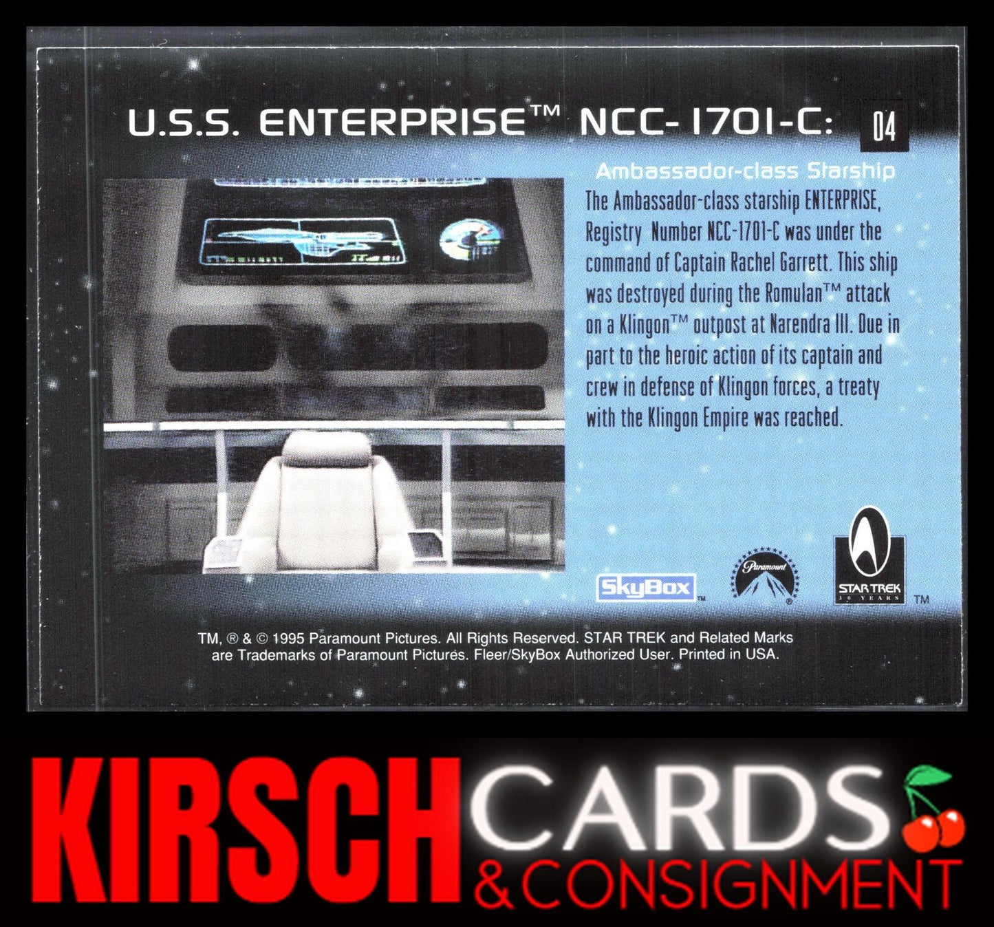 U.S.S. Enterprise NCC-1701-C 1995 SkyBox 30 Years of Star Trek Phase One #04