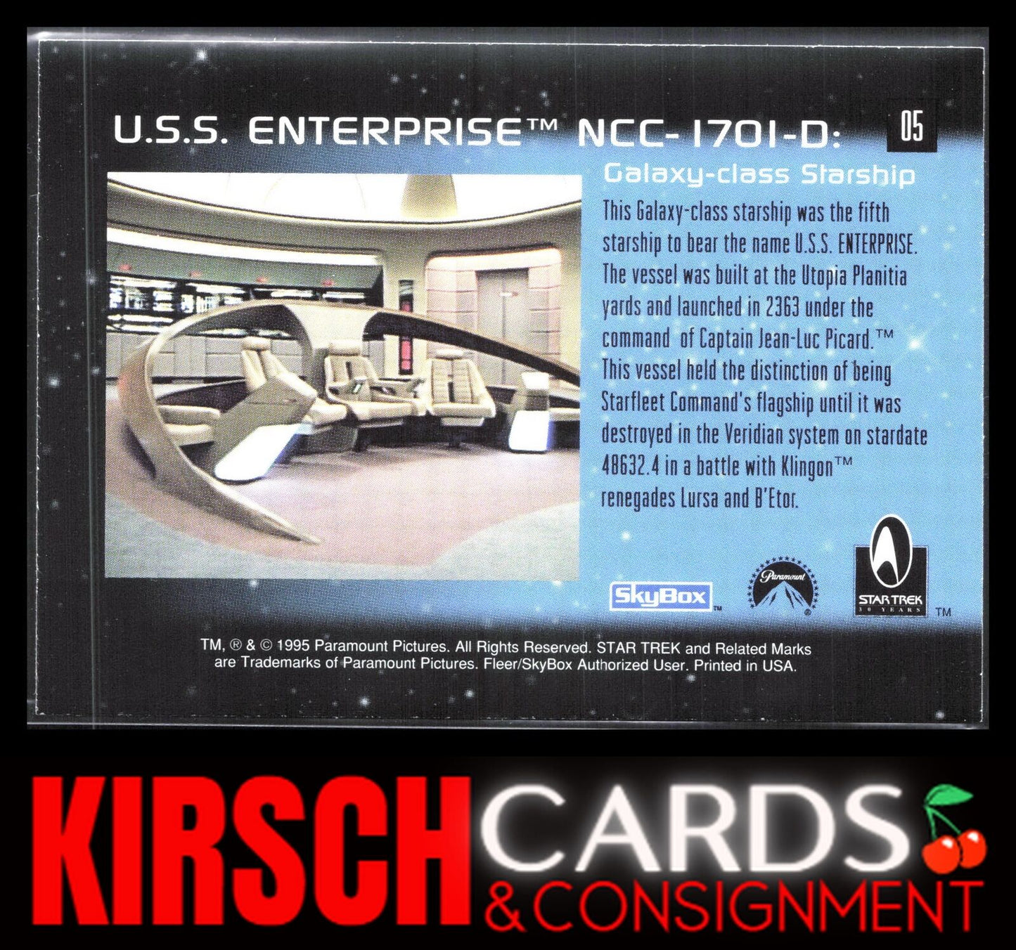 U.S.S. Enterprise NCC-1701-D 1995 SkyBox 30 Years of Star Trek Phase One #05