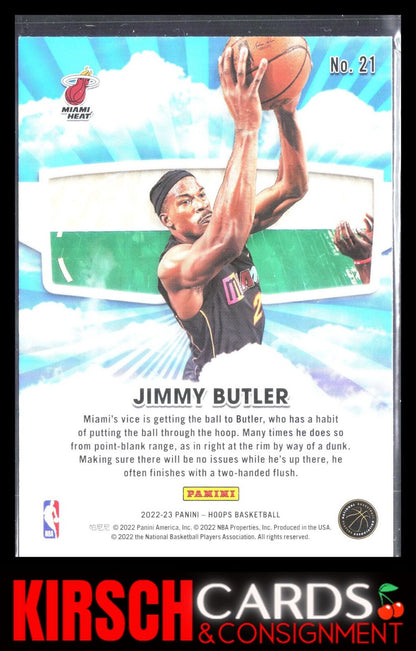 Jimmy Butler 2022-23 Hoops #21 Skyview Holo Miami Heat