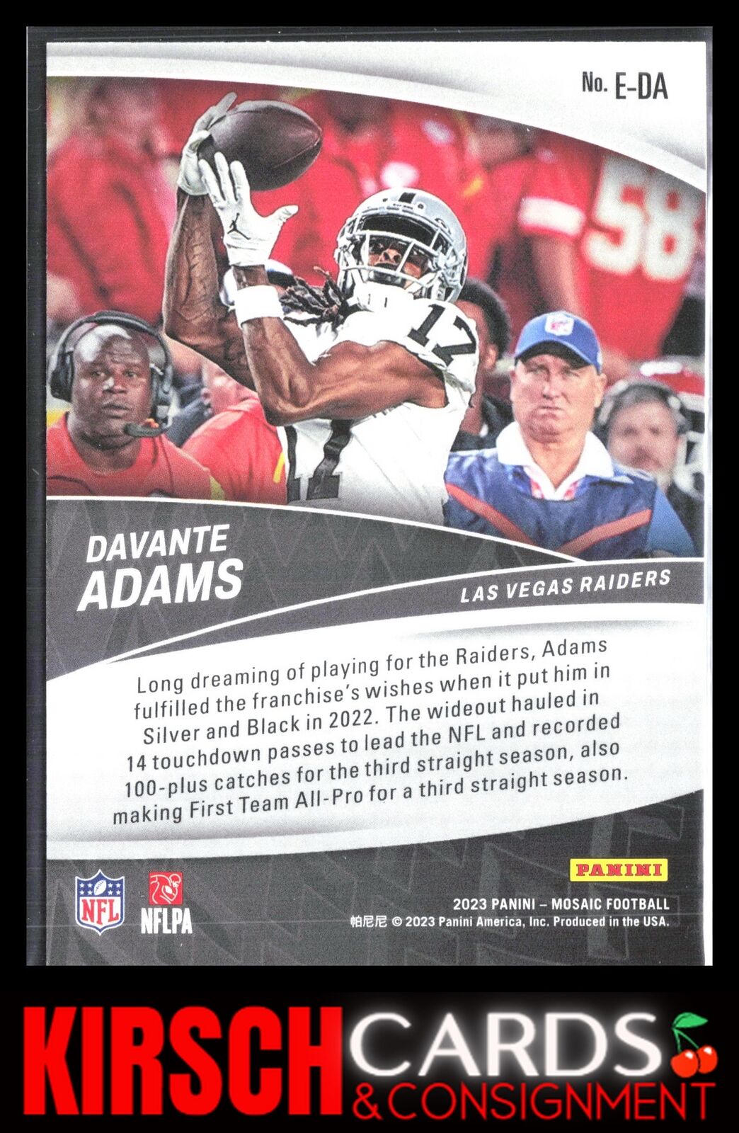 Davante Adams 2023 Panini Mosaic #E-DA Elevate Las Vegas Raiders