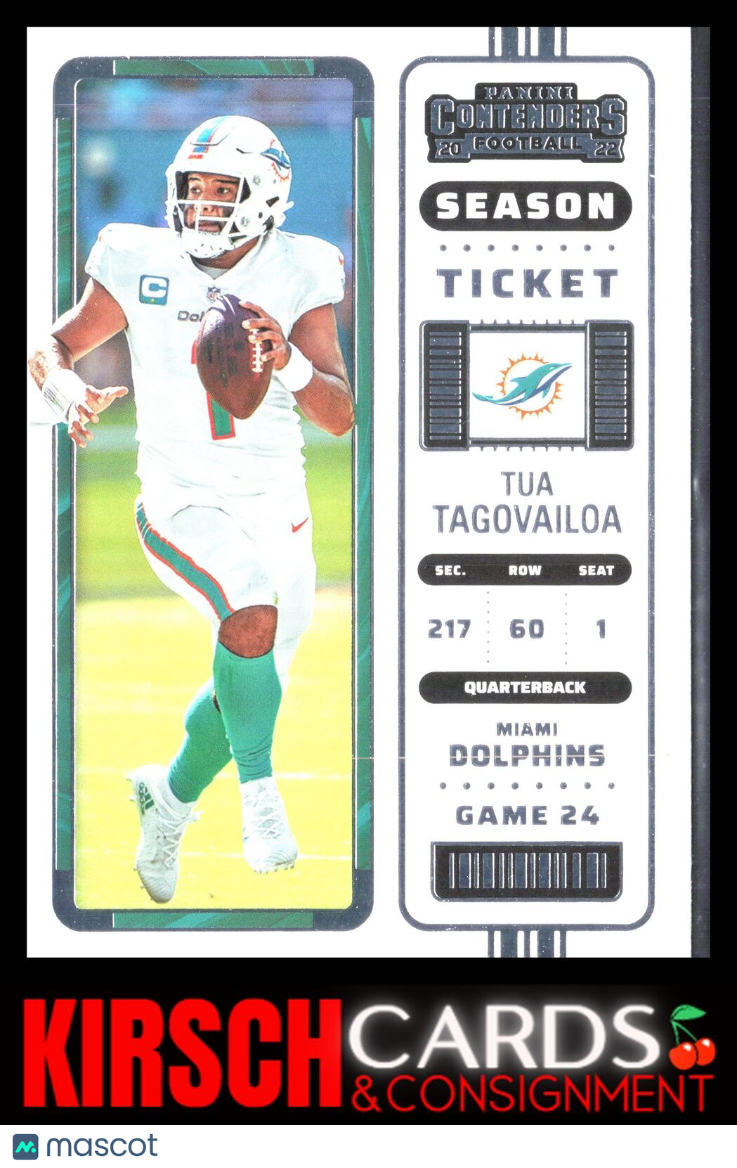 Tua Tagovailoa 2022 Panini Contenders #79 Miami Dolphins