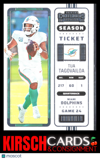 Tua Tagovailoa 2022 Panini Contenders #79 Miami Dolphins