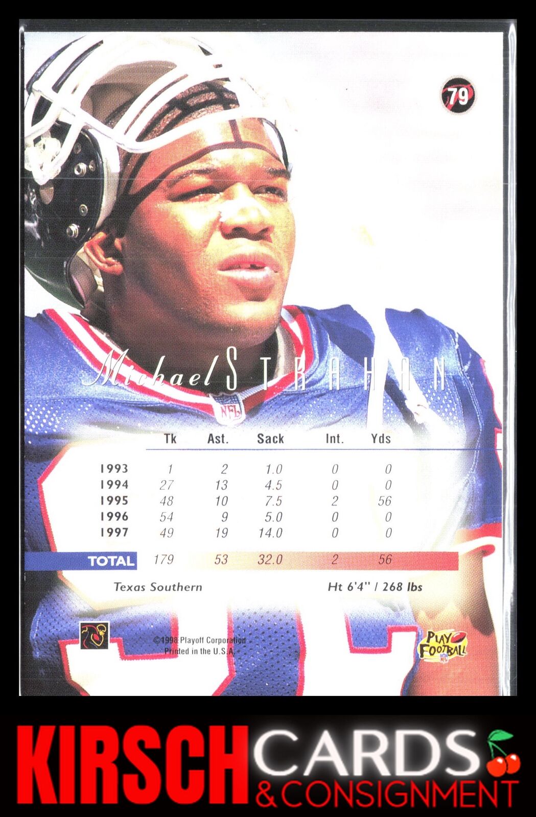 Michael Strahan 1998 Playoff Prestige SSD Hobby #79 New York Giants