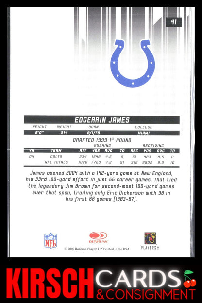 Edgerrin James 2005 Leaf Rookies & Stars #41 Indianapolis Colts