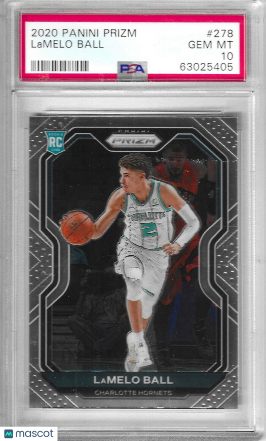 2020 Panini Prizm LaMelo Ball Rookie Hornets RC #278 PSA 10