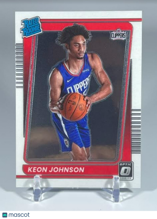 2021-22 Panini Donruss Optic Basketball Keon Johnson Rookie Card #192 Clippers