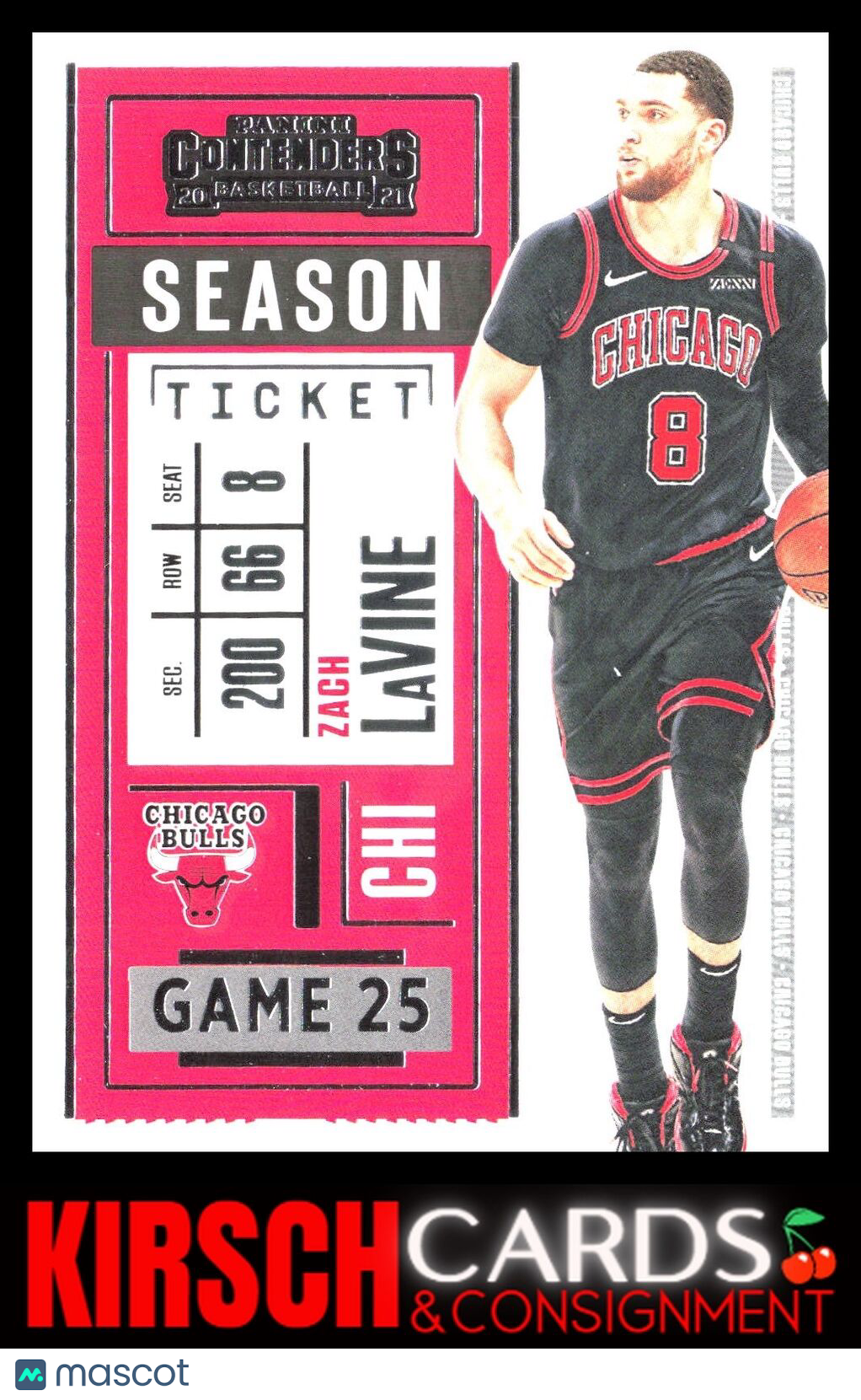 Zach LaVine 2020-21 Panini Contenders #15 Chicago Bulls