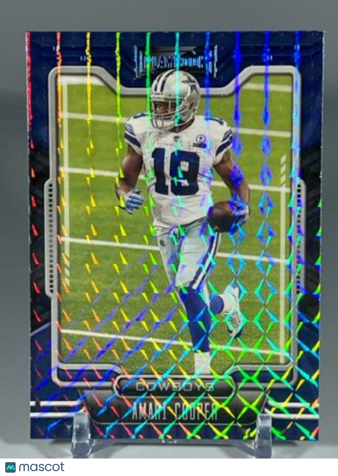 2021 Panini Playbook Amari Cooper #24 Blue Foil Parallel Disco Dallas Cowboys