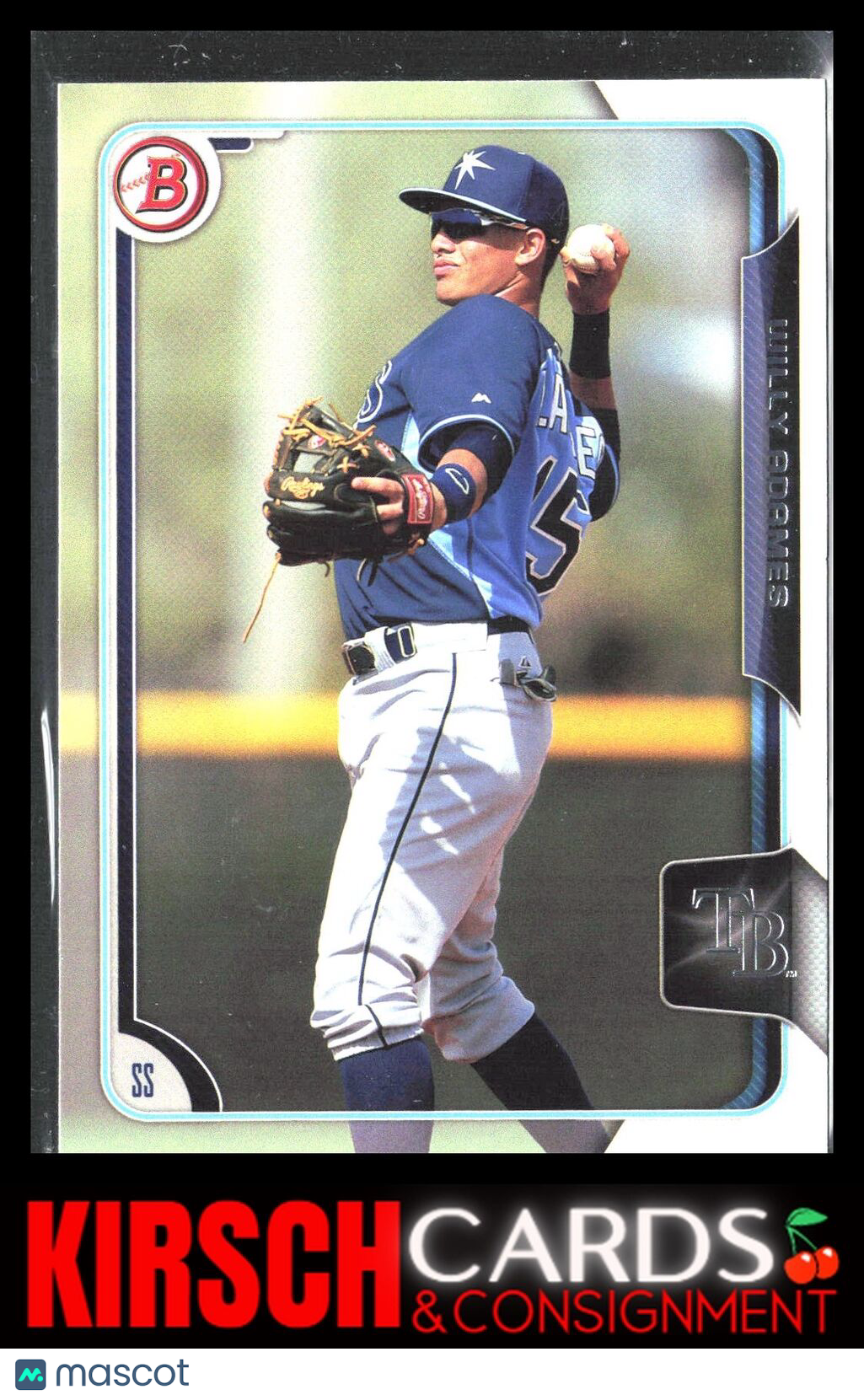 Willy Adames 2015 Bowman Draft #105 Tampa Bay Rays