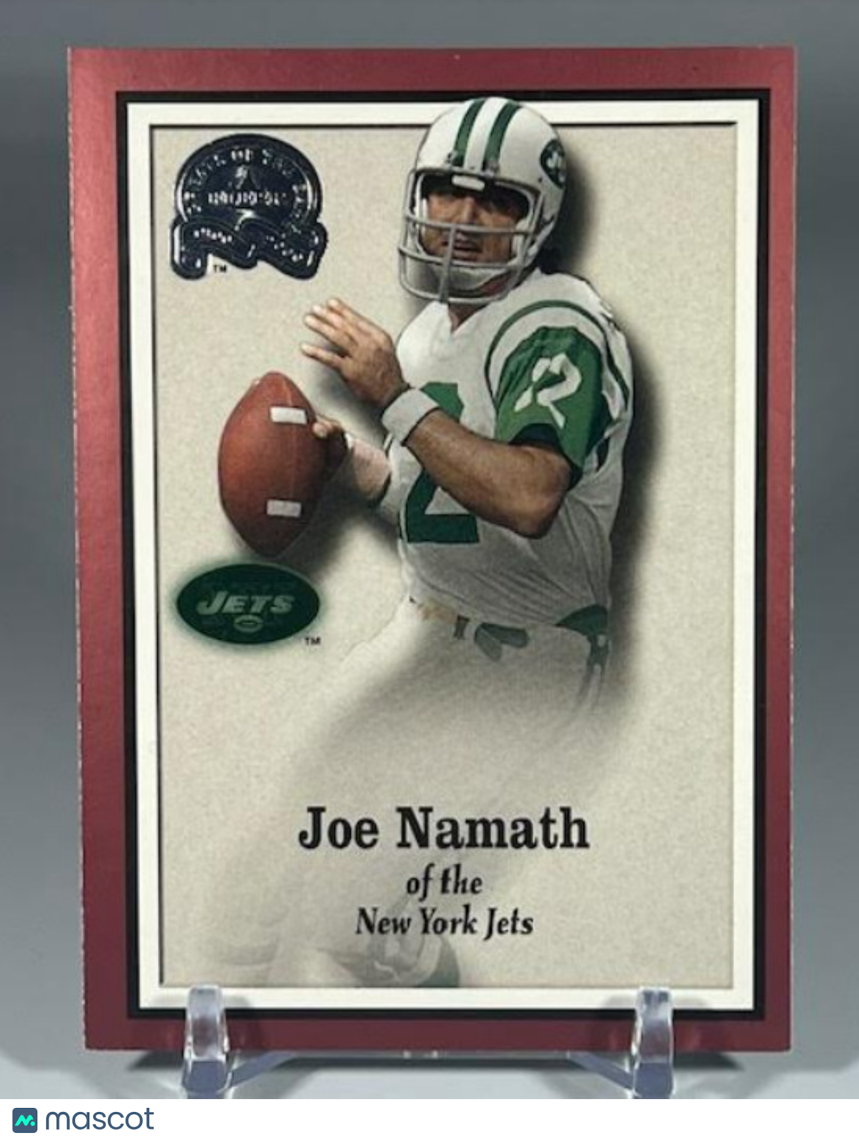 2000 FLEER GREATS OF THE GAME # 30 JOE NAMATH NEW YORK JETS