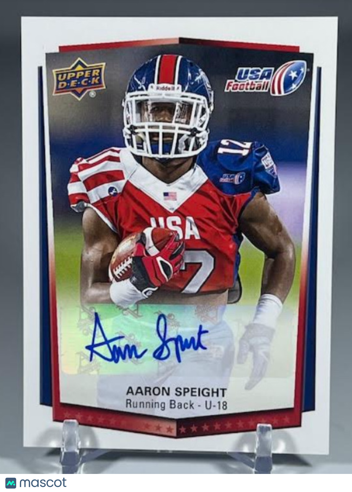 2015 Upper Deck USA Football U-18 Auto Aaron Speight #76 Auto