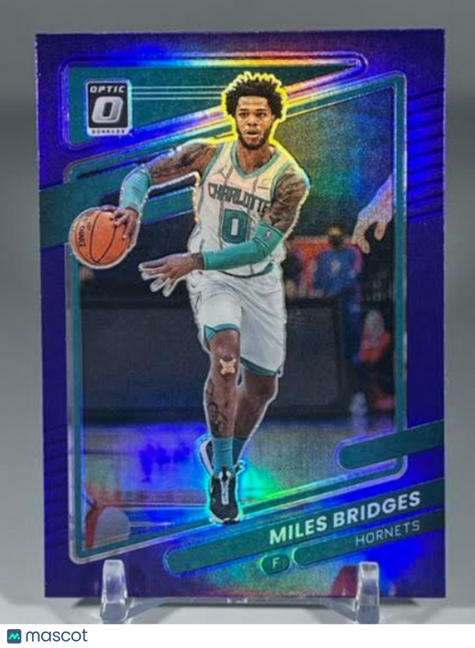 2021-22 Donruss Optic MILES BRIDGES #107 Purple Holo Prizm SP