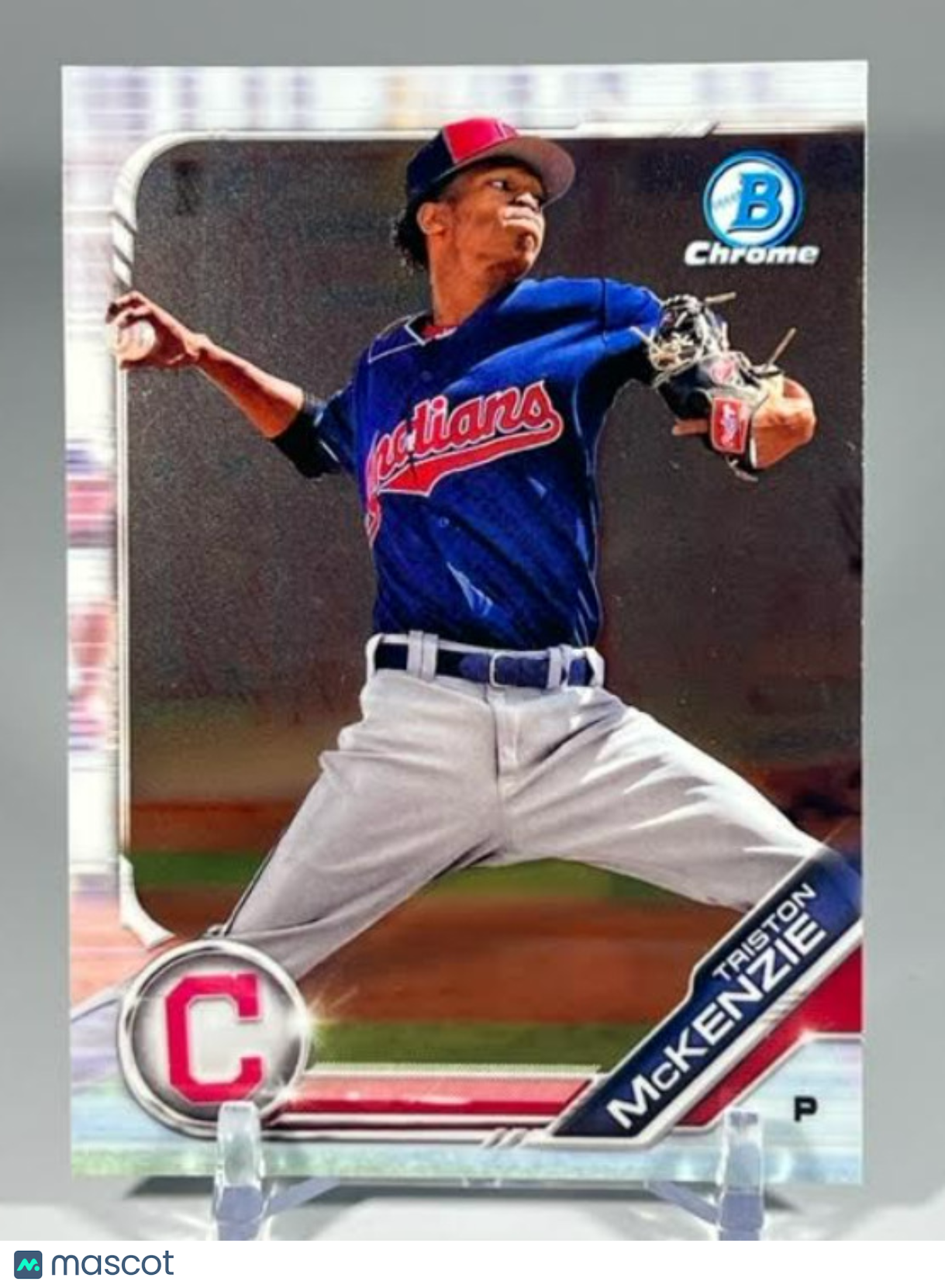 2019 Bowman Chrome Triston McKenzie #BCP-40 Cleveland Indians (Guardians)