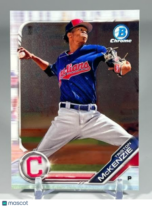 2019 Bowman Chrome Triston McKenzie #BCP-40 Cleveland Indians (Guardians)