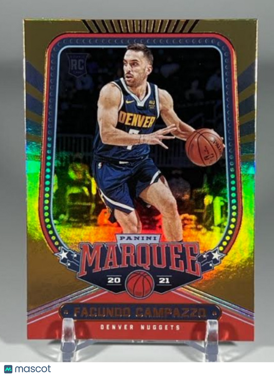 2020-21 Panini Marquee Gold Refractor Facundo Campazzo RC #240 Basketball Card