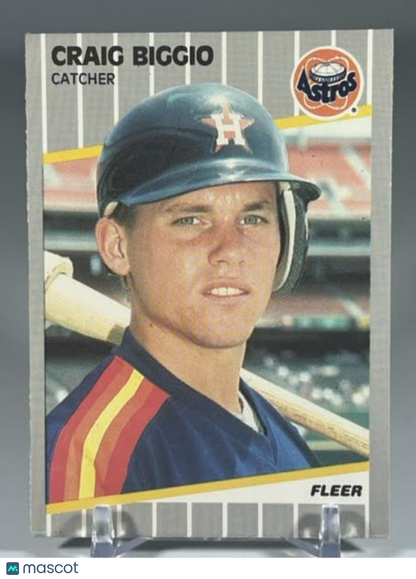 1989 Fleer Craig Biggio Rookie #353 Houston Astros Baseball Card