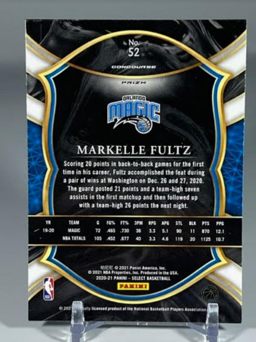 2021 Panini Select Retail Blue Markelle Fultz #52 Concourse Orlando Magic