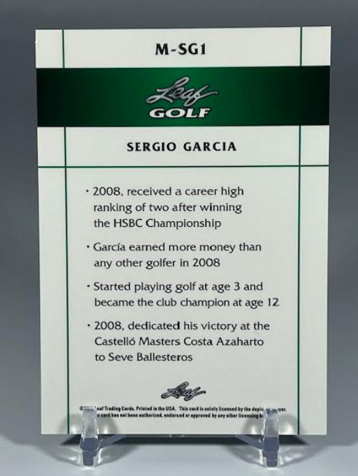 2012 Leaf Metal Limited Black Stripe Sergio Garcia #M-SG1