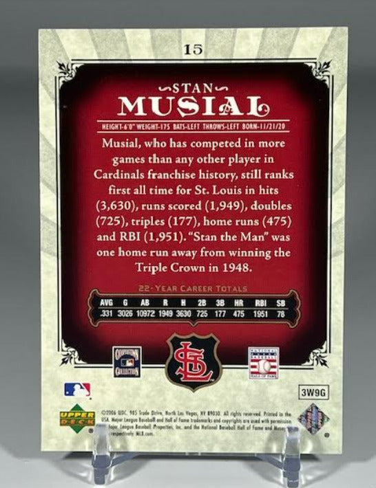 2006 (CARDINALS) SP Legendary Cuts #15 Stan Musial Error