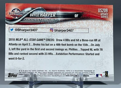 2018 Topps Update Bryce Harper #US209 All Star Game Washington Nationals