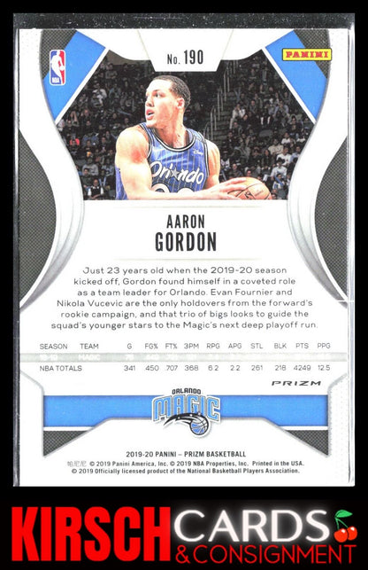 Aaron Gordon 2019-20 Panini Prizm #190 Prizms Silver Orlando Magic