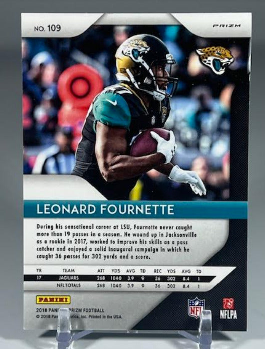 2018 Panini Prizm Leonard Fournette #109 Green Prizm Jaguars