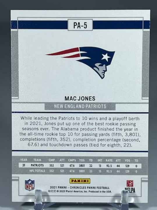 2021 Panini Chronicles Panini #PA-5 Mac Jones RC Rookie