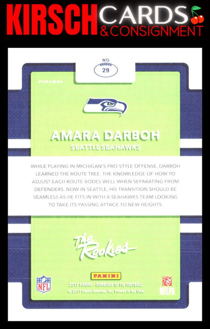 2017 Donruss Optic #29 Amara Darboh The Rookies Silver RC