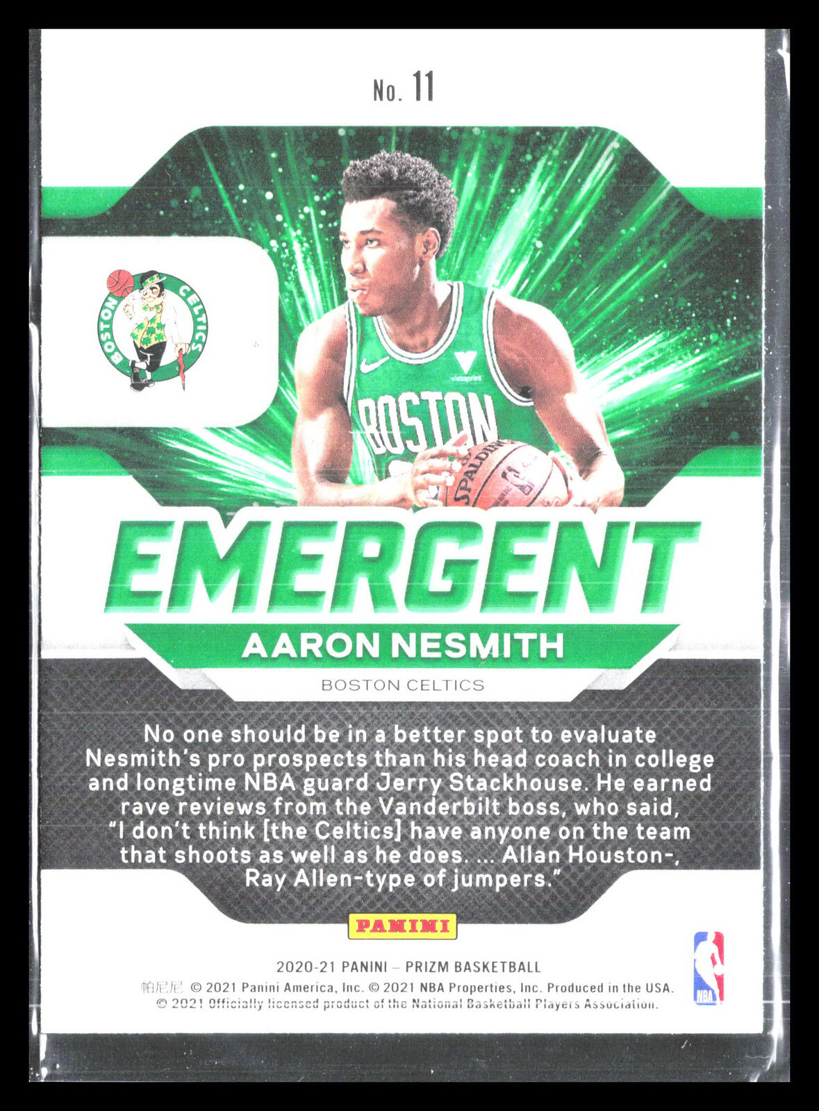 Aaron Nesmith 2020 Panini Prizm #11      (Boston Celtics)