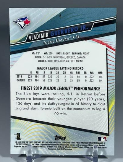 2020 Topps Finest Vladimir Guerrero Jr. #6 Toronto Blue Jays