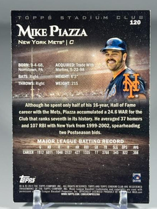 2019 Stadium Club Card #120 Mike Piazza