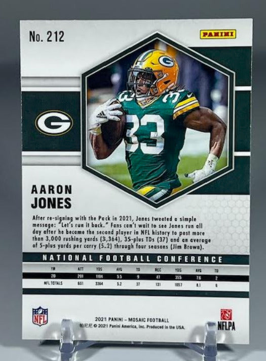 Aaron Jones 2021 Mosaic Football Chrome Base Card #212 NFC Variations Packers