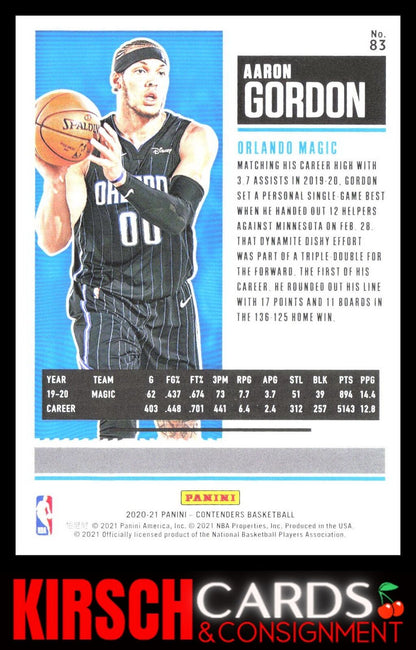 Aaron Gordon 2020-21 Panini Contenders #83 Orlando Magic